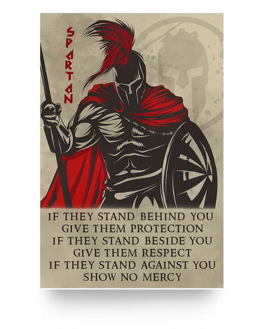 Customed If - Spartan - Warrior Poster Posters Family Friend Gift Unisex, Awesome Perfect Happy Birthday Gift Decor Bedroom, Living Room Print 36 x 24